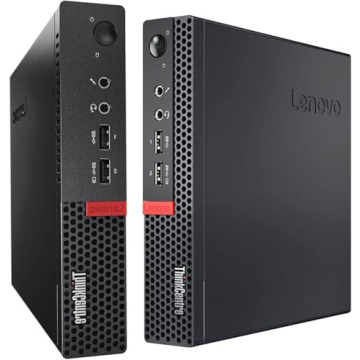 Lenovo ThinkCentre M710q Tiny Desktop, Core 6th Gen 3.70GHz, 8GB DDR4 RAM, 256GB SSD, DisplayPort, K...
