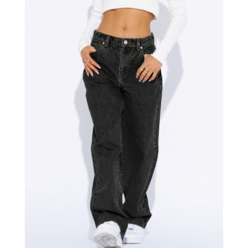 Cicy Bell Women's Casual High Waisted Boyfriend Jeans
