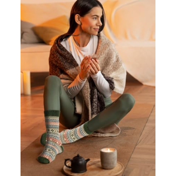 Warm Vintage Wool Socks for Women – 5 Pairs