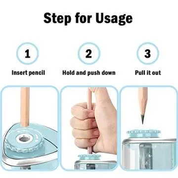 Aogwat Pencil Sharpener Electric Pencil Sharpener for Kids, Blade to Fast Sharpen, Suitable for No.2/School/Classroom/Office/Home (Blue)