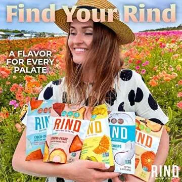 RIND Snacks | All Natural Coconut Crisps | Unsweetened | Dried Fruit Superfood | Snack Chips | Low Carbs | High Fiber | Keto | Gluten Free | Vegan | Paleo | Fruit Snacks | 1.4 oz | 12 Pack