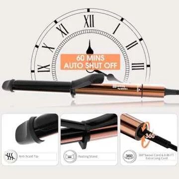 Nicebay Curling Iron, 1 Inch Hair Curler with Ceramic Coating, Professional Curling Wand, Fast Heating up to 430°F, Temperature LED Display