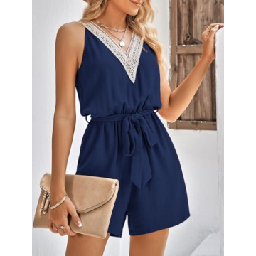 Stylish PRETTYGARDEN Women's Summer V Neck Romper