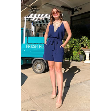 Stylish PRETTYGARDEN Women's Summer V Neck Romper