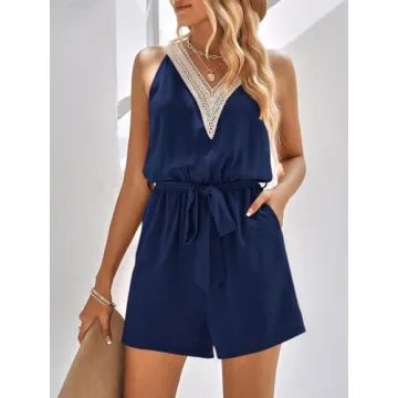 Stylish PRETTYGARDEN Women's Summer V Neck Romper