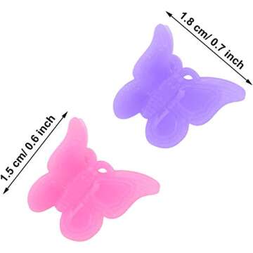 MUUZLL 50 Pack Butterfly Hair Clips Pastel Mini Cute Accessories For 90S Girls Women, Matte Colors A...