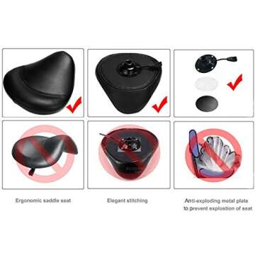 Kaleurrier Ergonomic Rolling Swivel Saddle Stool with Wheels,Hydaraulic Pneumatic Lifting Height Adjustable Lightweight Chair for Clinic Spa Beauty Hair Salon Massage Lab Kitchen Home Office