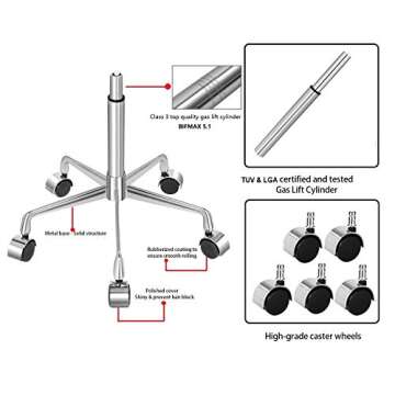 Kaleurrier Ergonomic Rolling Swivel Saddle Stool with Wheels,Hydaraulic Pneumatic Lifting Height Adjustable Lightweight Chair for Clinic Spa Beauty Hair Salon Massage Lab Kitchen Home Office