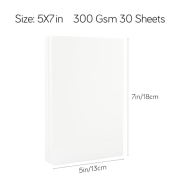 Premium Watercolor Paper 5x7 inches 140lb - 30 Sheets