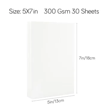 Premium Watercolor Paper 5x7 inches 140lb - 30 Sheets