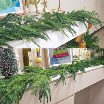 9FT Norfolk Pine Garland for Holiday Decorations