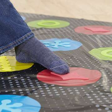Blindfolded Twister Game for Family Fun with Tactile Shapes