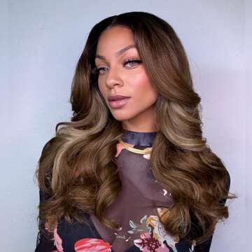 BLL Blonde Lace Front Wig, 13x6 Synthetic Lace Front Wigs Wear and Go Blonde Glueless Natural Pre Pl...