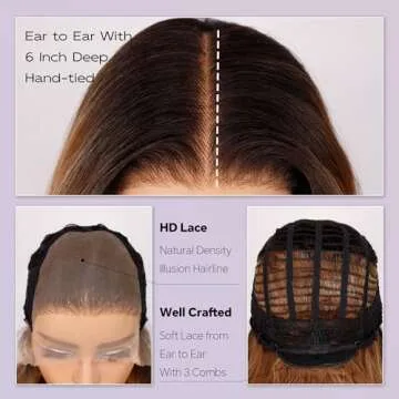 BLL Blonde Lace Front Wig, 13x6 Synthetic Lace Front Wigs Wear and Go Blonde Glueless Natural Pre Plucked Illusion Hairline Lace Front Wigs For Black Women