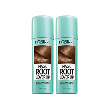 L'Oreal Paris Hair Color Root Cover Up Temporary Gray Concealer Spray Light Golden Brown (Pack of 2)...