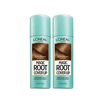 L'Oreal Paris Hair Color Root Cover Up Temporary Gray Concealer Spray Light Golden Brown (Pack of 2)...