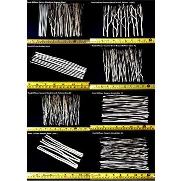 Fulllight Aroma Set, 10 Mixed Difference Flowers Diffuser Sesbania Wood with 20 Grams Reed Diffuser Sesame Wood and 20 Reed Diffuser Rattan Wood, Rod and Branch Style, for Aroma Diffuser (FL52)