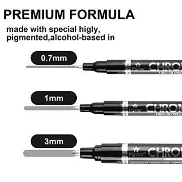 XSG Mirror Paint Markers - 3PCS Silver Mirror Chrome Marker Pens for Art and DIY