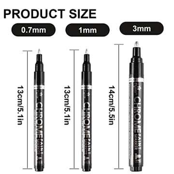 XSG Mirror Paint Markers - 3PCS Chrome Pens for All Surfaces