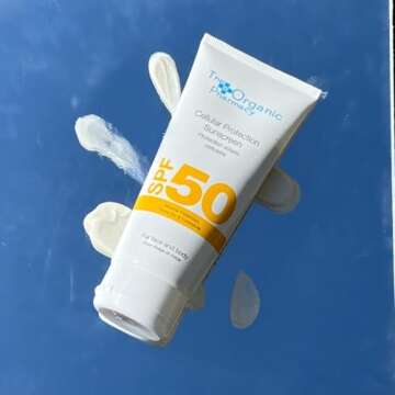 The Organic Pharmacy Cellular Protection Sunscreen SPF 50 for Face & Body - Mineral Sunshield to Block Both UVA & UVB - Vitamin-rich Natural Antioxidants - Light, Non-Flaky, Non-Greasy - 3.4 oz 100 ml