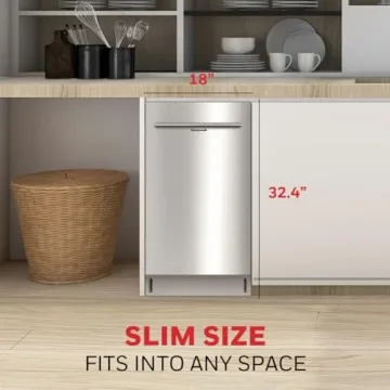 Honeywell 18" Dishwasher with 8 Settings and 6 Programs