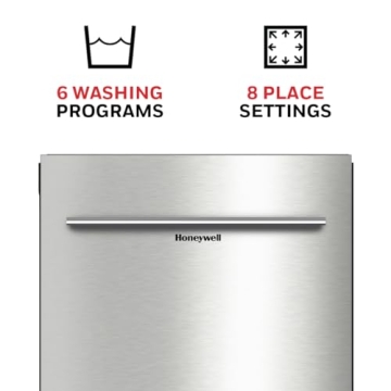 Honeywell 18" Dishwasher with 8 Settings and 6 Programs