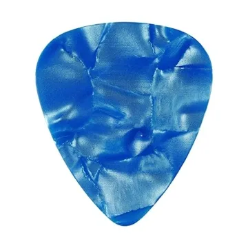 Celluloid Light Blue Pearl Guitar Or Bass Pick - 1.5 mm Ultra Heavy Gauge - 6 Pack