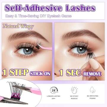 JoMay Self Adhesive Eyelashes Kit for Easy Application