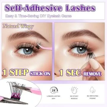 JoMay Self Adhesive Eyelashes Kit for Easy Application