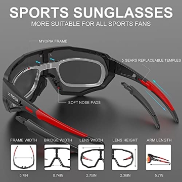 X-TIGER Polarized Sports Sunglasses for Cycling and More