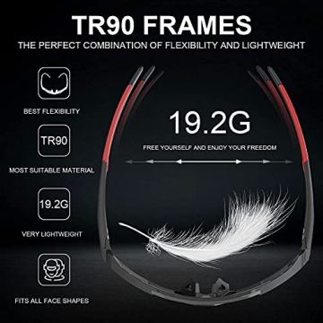 X-TIGER Polarized Sports Sunglasses for Cycling and More