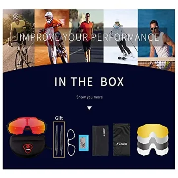 X-TIGER Polarized Sports Sunglasses for Cycling and More