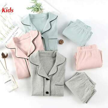 Mallimoda Kids Cotton Pajamas Set for Comfortable Sleep