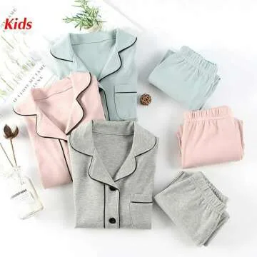 Mallimoda Kids Cotton Pajamas Set for Comfortable Sleep