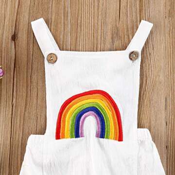 Thorn Tree Newborn Infant Unisex Baby Girl Boy Rainbow Romper Jumpsuit One Piece Bodysuit Outfits Clothes (A Rainbow Bodysuti, 0-6 Months)
