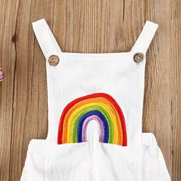 Thorn Tree Newborn Infant Unisex Baby Girl Boy Rainbow Romper Jumpsuit One Piece Bodysuit Outfits Clothes (A Rainbow Bodysuti, 0-6 Months)
