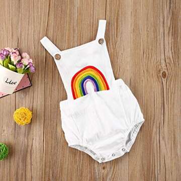 Thorn Tree Newborn Infant Unisex Baby Girl Boy Rainbow Romper Jumpsuit One Piece Bodysuit Outfits Clothes (A Rainbow Bodysuti, 0-6 Months)