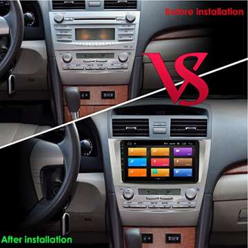 Android 8.1 Quad Core Car DVD Player For Toyota Camry 2007 - 2011 Aurion 2006 - 2011 8 Inch Screen GPS Navi BT Radio RDS DTV USB Android/iPhone Mirrorlink SWC Rearview Camera USA Map