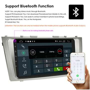 Android 8.1 Quad Core Car DVD Player For Toyota Camry 2007 - 2011 Aurion 2006 - 2011 8 Inch Screen GPS Navi BT Radio RDS DTV USB Android/iPhone Mirrorlink SWC Rearview Camera USA Map