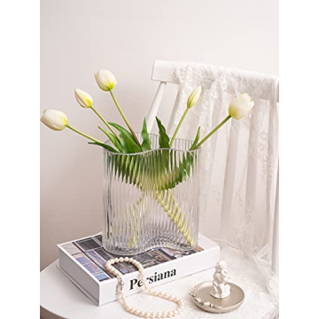 MOLIMAO Modern Glass Vase Footprint Design Home Decor