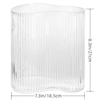 MOLIMAO Modern Glass Vase Footprint Design Home Decor