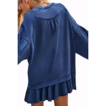 D-Sun Women’s Casual Oversized Mini Dress - Stylish & Comfy