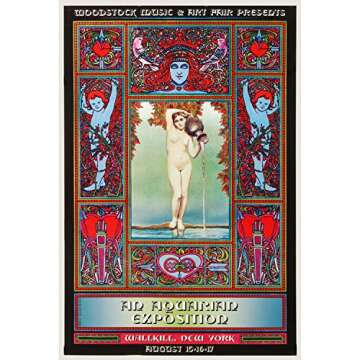 AQUARIUS Woodstock Original - an Aquarian Exposition 24"x36" Art Print Poster