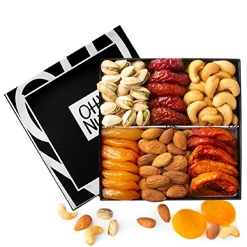 Dried Fruit and Nuts Gift Basket Assorted - Holiday Snack Box for Birthdays, Anniversaries, Care Packages by Oh Nuts
