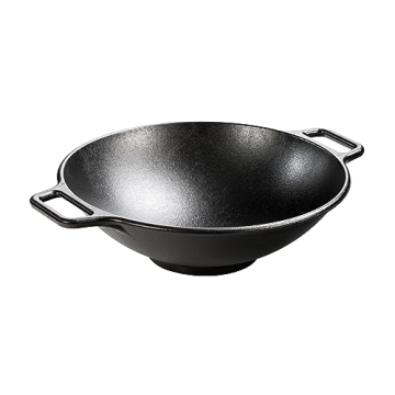 Lodge BOLD 14 Inch Seasoned Cast Iron Wok; Design-Forward Cookware