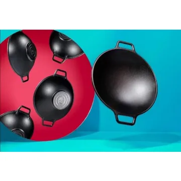 Lodge 14 Inch Cast Iron Wok for Home Cooks and Chefs