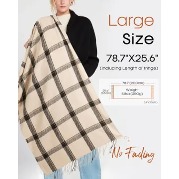FURTALK Oversized Winter Scarf for Stylish Women
