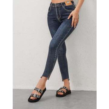 Modatope Women Adjustable Black Flat Sandals for Stylish Comfort