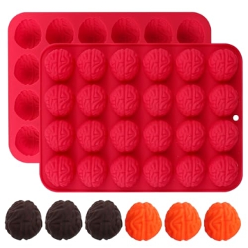 Hewomate Halloween Brain Chocolate Candy Mold Set