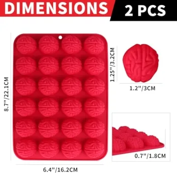 Hewomate Halloween Brain Chocolate Candy Mold Set